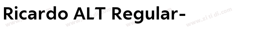 Ricardo ALT Regular字体转换